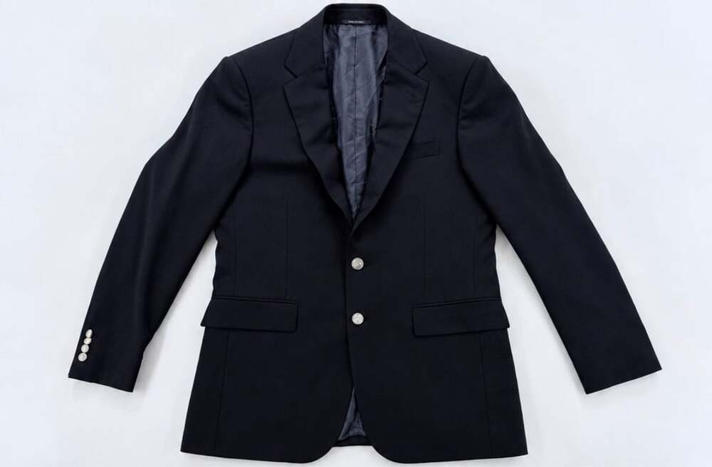 Ralph Lauren Black Label Anthony Black Wool Blazer 38S Silver Buttons RLBL